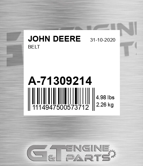 A-71309214 Belt for JOHN DEERE