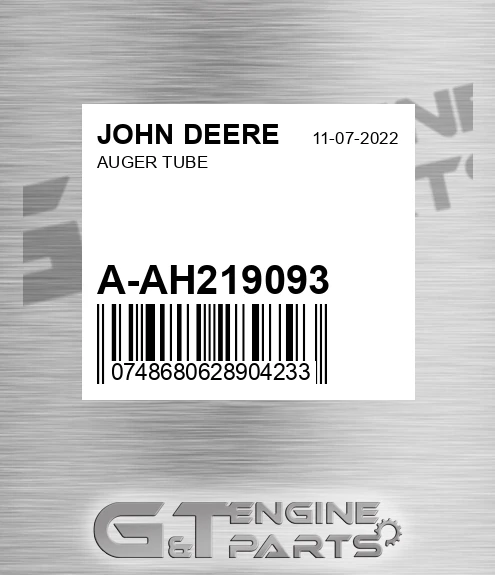 A-AH219093 Auger Tube for JOHN DEERE