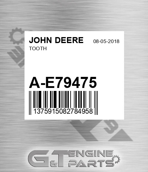 A-E79475 Tooth for JOHN DEERE