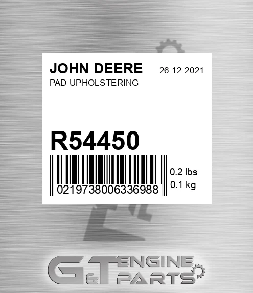R54450 Pad Upholstering for JOHN DEERE