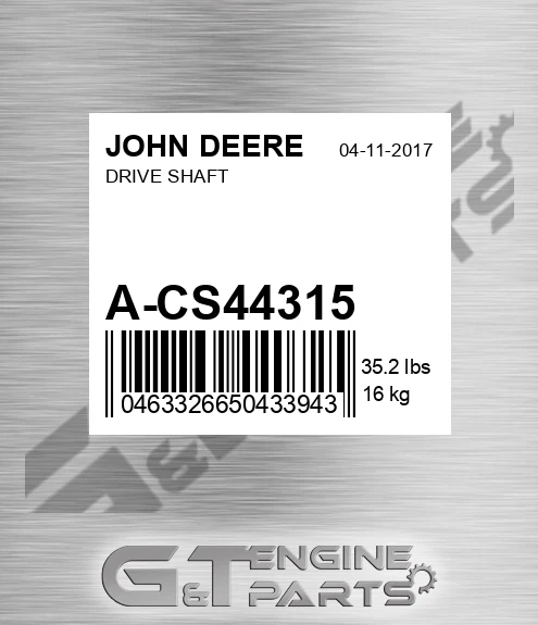 A-CS44315 Drive Shaft for JOHN DEERE