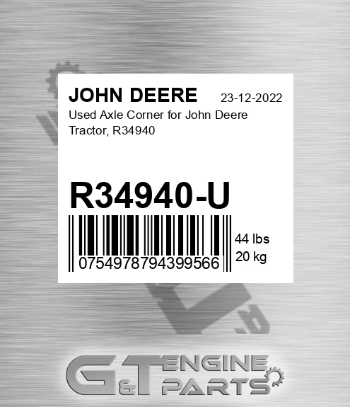 R34940-U Used Axle Corner For Tractor, R34940 for JOHN DEERE