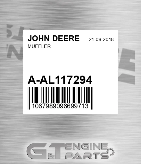 A-AL117294 Muffler for JOHN DEERE
