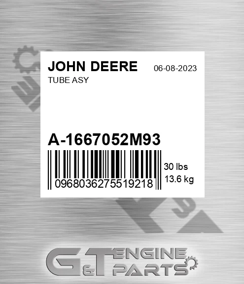 A-1667052M93 Tube Asy for JOHN DEERE