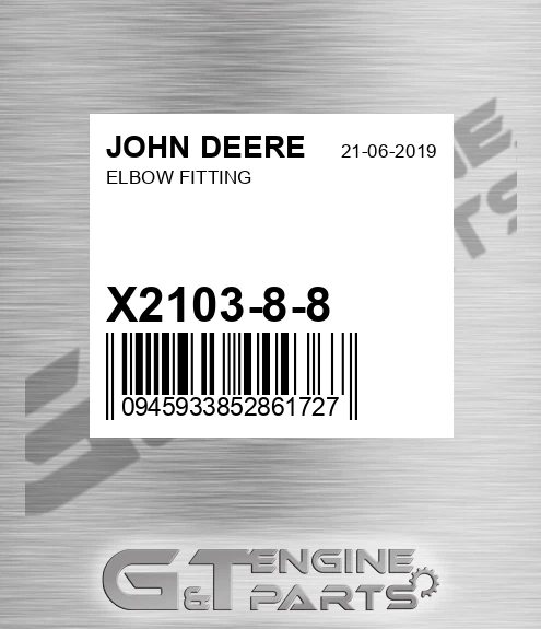X2103-8-8 Elbow Fitting for JOHN DEERE