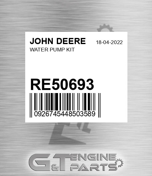 RE50693 Water Pump Kit for JOHN DEERE