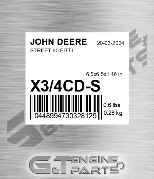 X3/4CD-S Street 90 Fitti for JOHN DEERE