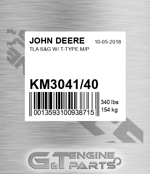 KM3041/40 Tla S&g W/ T-type M/p