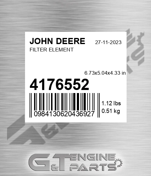 4176552 Filter Element for JOHN DEERE