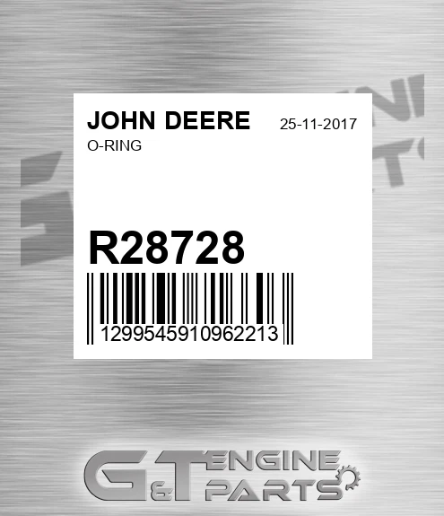 R28728 O-ring for JOHN DEERE
