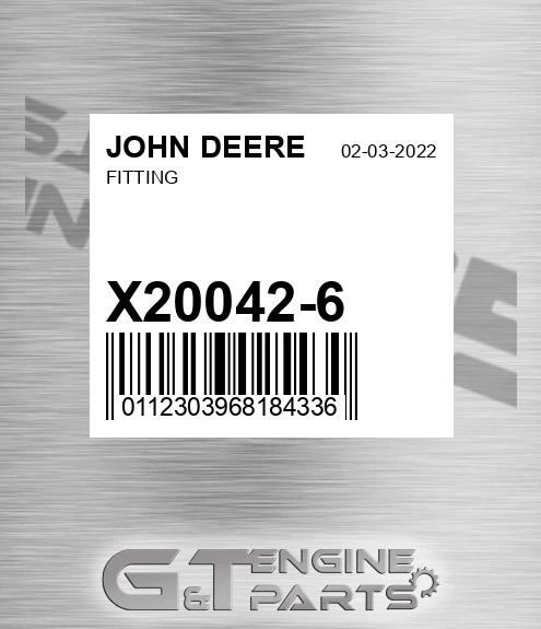 X20042-6 Fitting for JOHN DEERE
