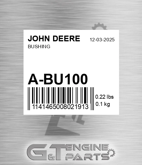 A-BU100 Bushing for JOHN DEERE