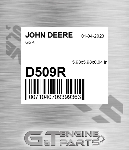 D509R Gskt for JOHN DEERE