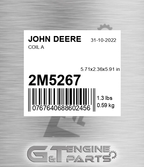 2M5267 Coil A for JOHN DEERE