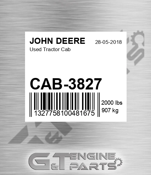 CAB-3827 Used Tractor Cab for JOHN DEERE