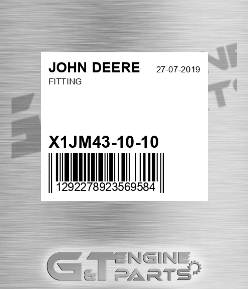 X1JM43-10-10 Fitting for JOHN DEERE