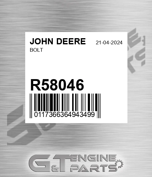 R58046 Bolt