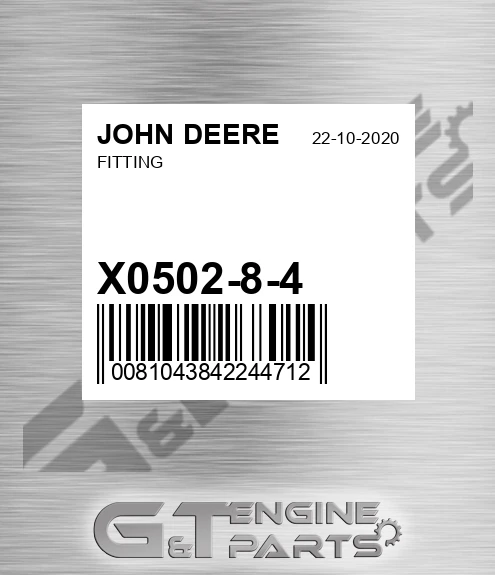 X0502-8-4 Fitting for JOHN DEERE