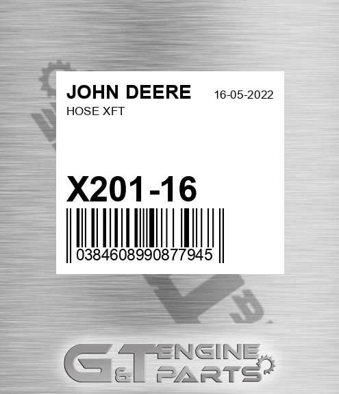 X201-16 Hose Xft for JOHN DEERE