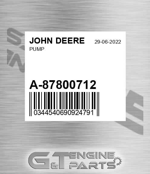 A-87800712 Pump for JOHN DEERE