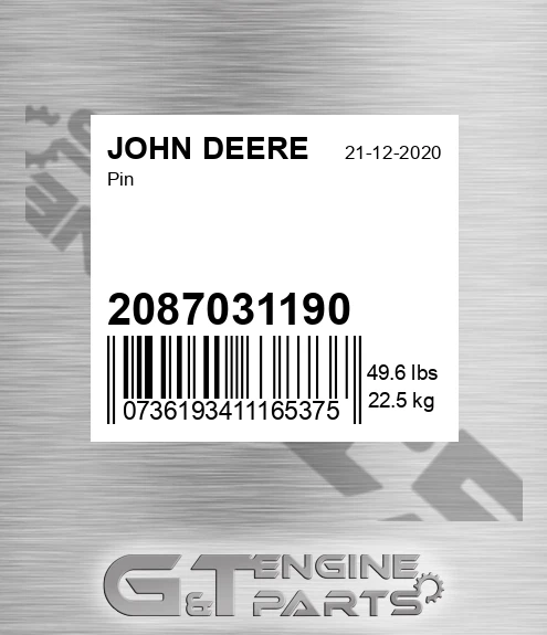2087031190 Pin for JOHN DEERE