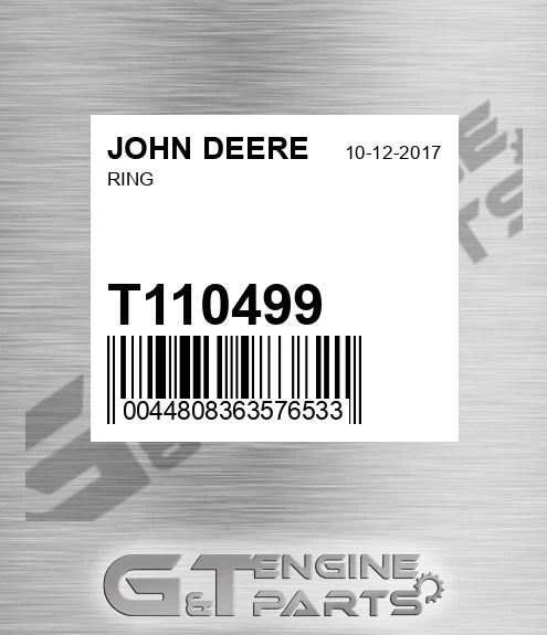 T110499 Ring for JOHN DEERE