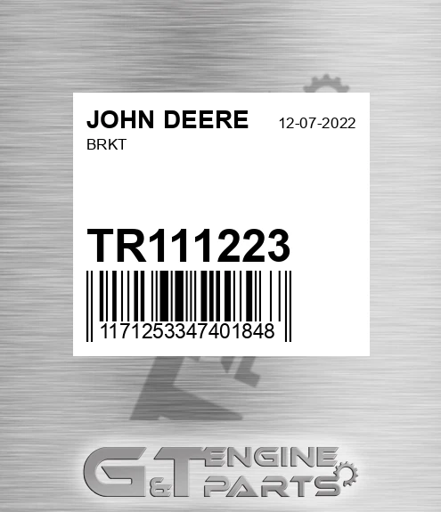 TR111223 Brkt for JOHN DEERE