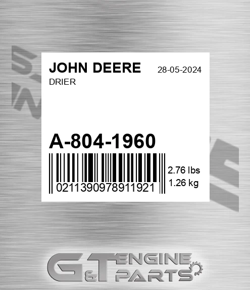 A-804-1960 Drier for JOHN DEERE