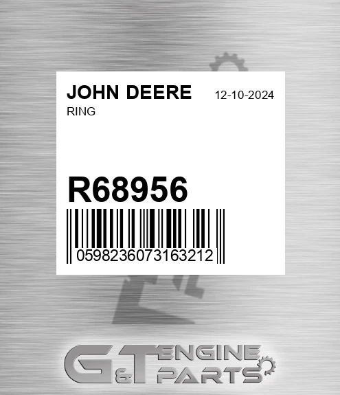 R68956 Ring for JOHN DEERE