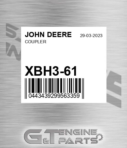 XBH3-61 Coupler for JOHN DEERE