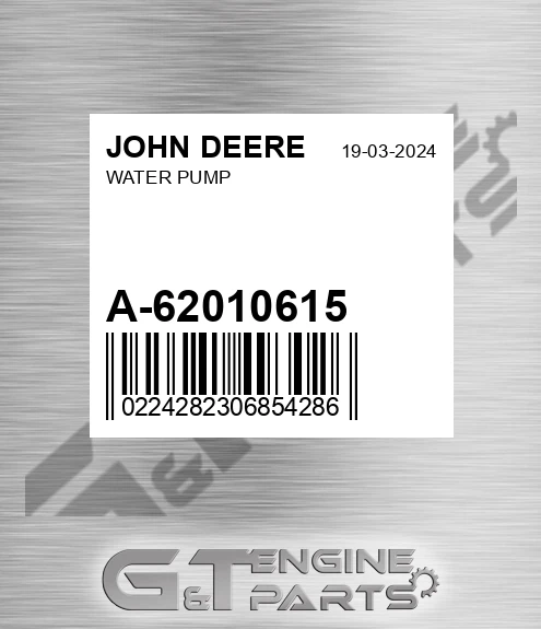 A-62010615 Water Pump for JOHN DEERE