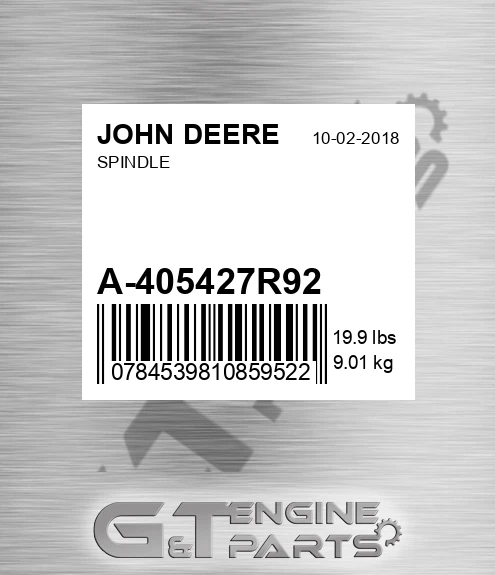 A-405427R92 Spindle for JOHN DEERE