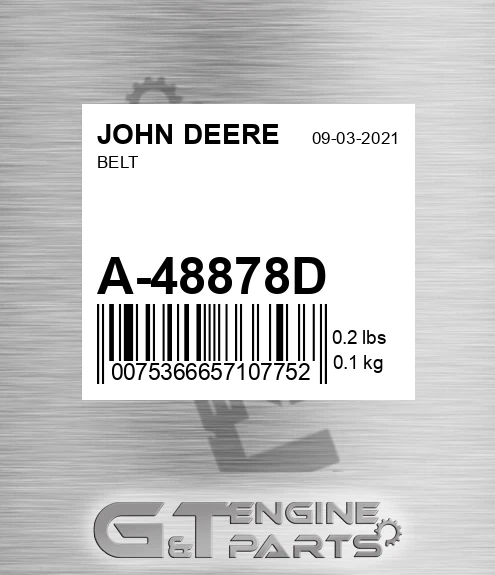 A-48878D Belt for JOHN DEERE