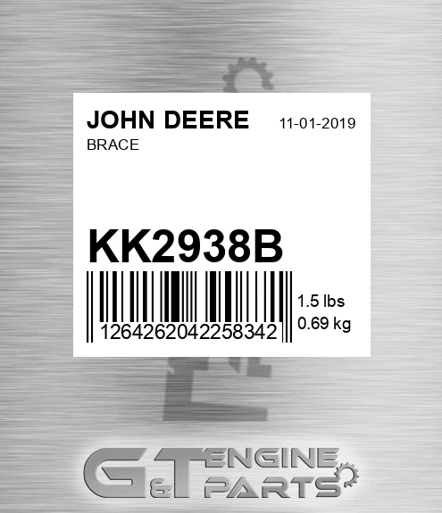 KK2938B Brace for JOHN DEERE