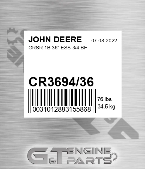 CR3694/36 Grsr 1b 36" Ess 3/4 Bh