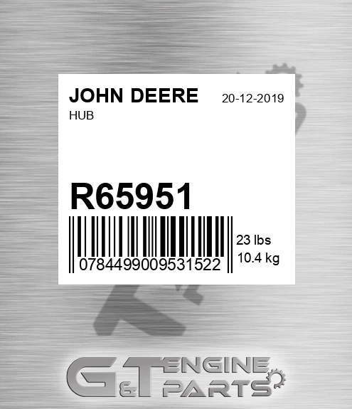 R65951 Hub for JOHN DEERE
