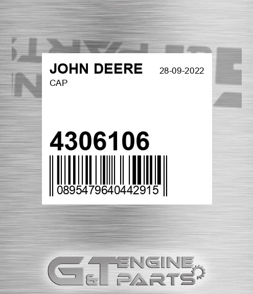 4306106 Cap for JOHN DEERE