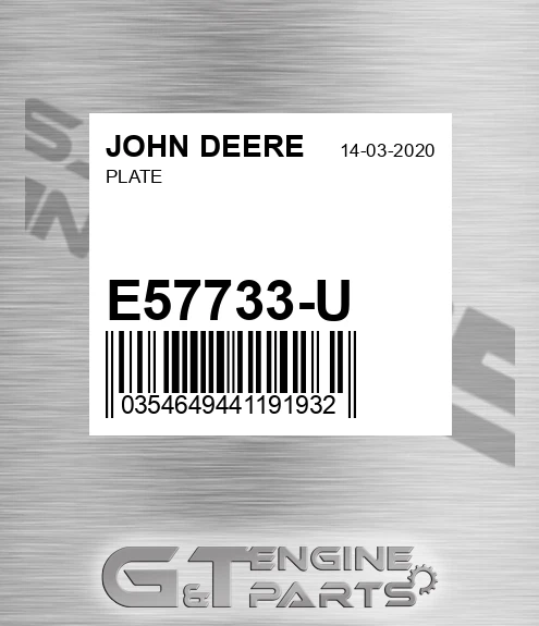E57733-U Plate for JOHN DEERE