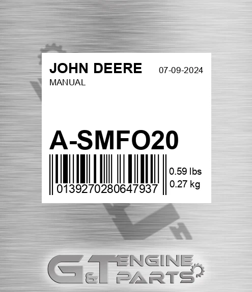 A-SMFO20 Manual for JOHN DEERE