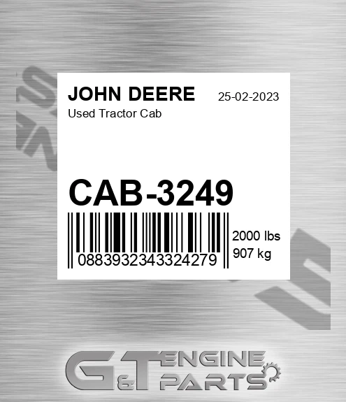 CAB-3249 Used Tractor Cab for JOHN DEERE