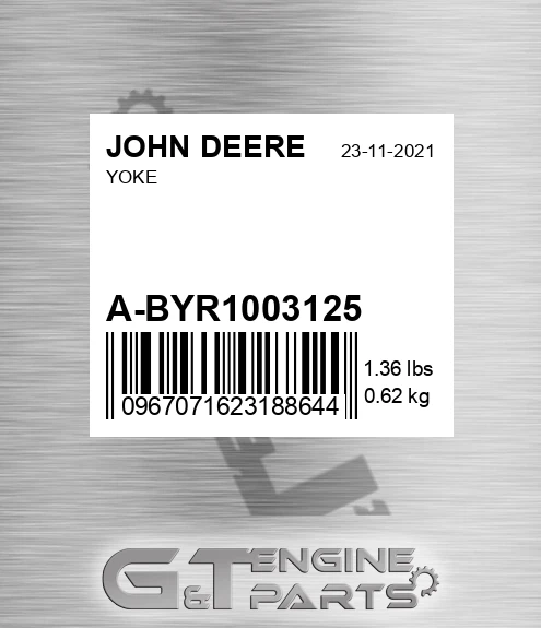 A-BYR1003125 Yoke for JOHN DEERE