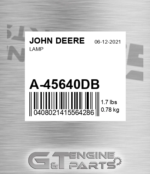 A-45640DB Lamp for JOHN DEERE