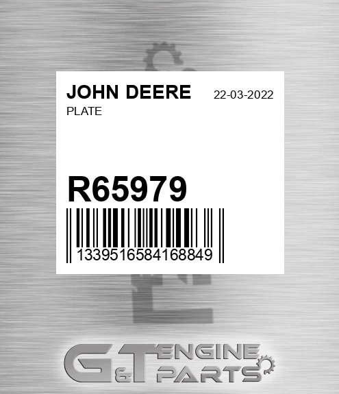 R65979 Plate for JOHN DEERE