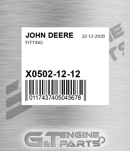 X0502-12-12 Fitting for JOHN DEERE