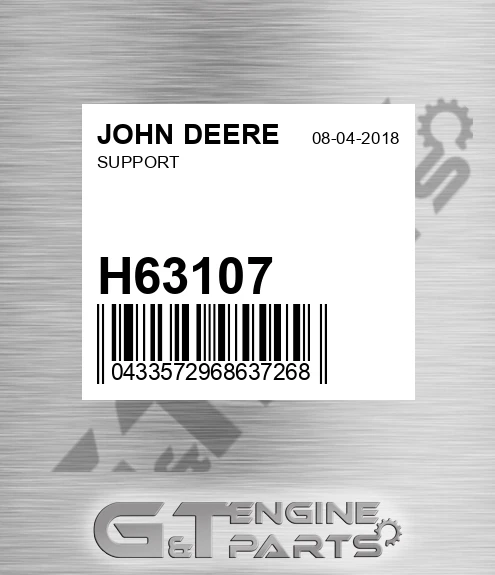 H63107 JOHN DEERE Support