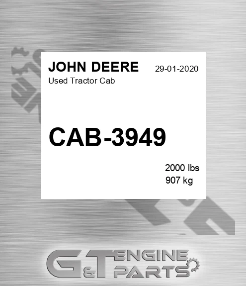 CAB-3949 Used Tractor Cab for JOHN DEERE