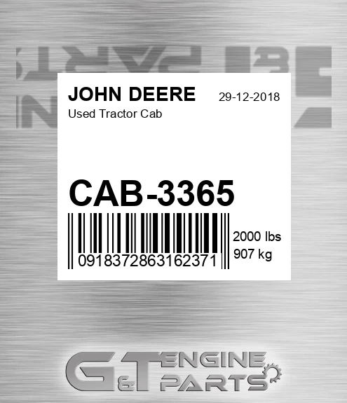 CAB-3365 Used Tractor Cab for JOHN DEERE