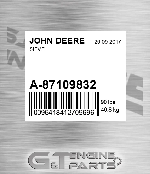 A-87109832 Sieve for JOHN DEERE