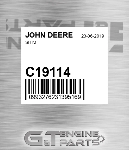 C19114 JOHN DEERE Shim