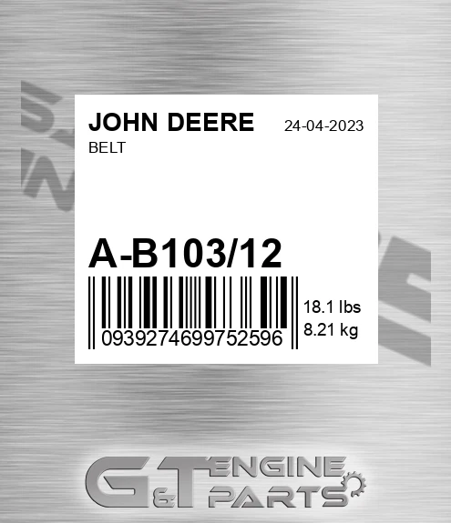 A-B103/12 Belt for JOHN DEERE
